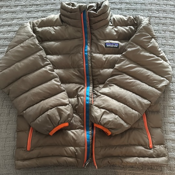 Patagonia Other - Patagonia Kids Puffer Jacket - Brown with Orange Accents